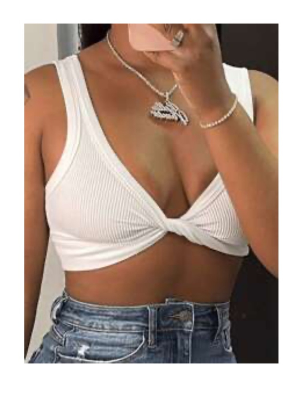 SHEIN Twist Front Top